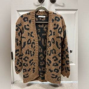 Abercrombie cheetah cardigan